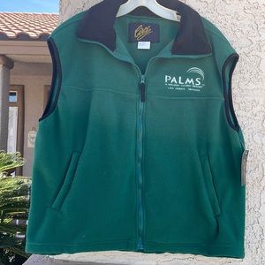 Vintage NWT Palms casino Vest “Circe” Las Vegas, Green sizeM 24” arm pit/arm pit